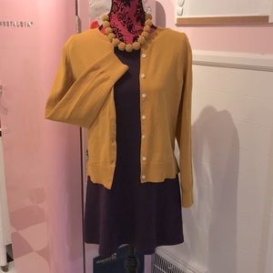 Eggplant puff sleeve mini dress